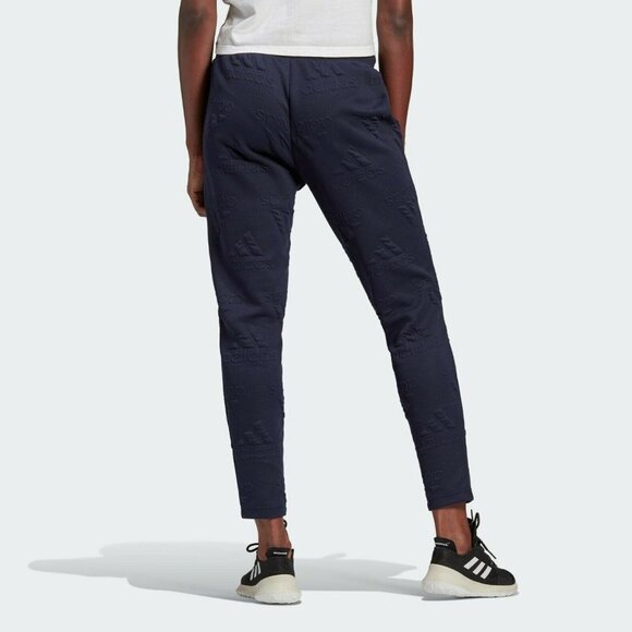 adidas AEROREADY Jacquard Allover Logo Sweatpants - Picture 2 of 10